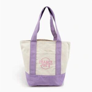 SUPER CUTE Trader Joe's Spring Limited Edition Mini Tote Bag - PURPLE!